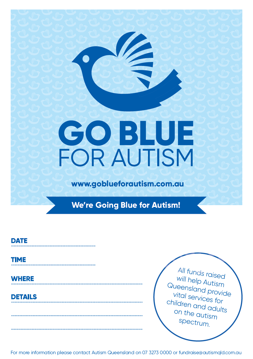 Go Blue for Autism Event Poster
